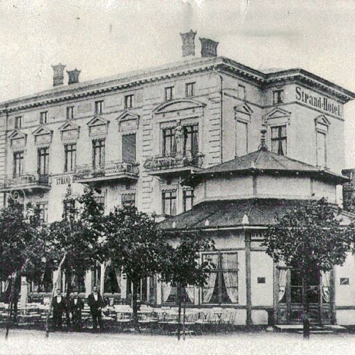 alte Aufnahme, Strandhotel Heringsdorf im Jahr 1886, Strand-Hotel, Chronik